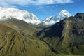 Huascaran peak from Punta Olimpica pass, Peru Royalty Free Stock Photo