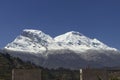 Huascaran snow-capped mountain (snowy) located in Yungay, Ancash Royalty Free Stock Photo