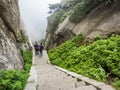 Huashan mountain stairs top view - Xian, Shaaxi Province, China