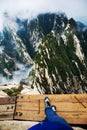 Huashan Plank Walk China with Hiker feet