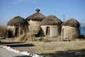 Traditional Reed and Mud Huts on the banks of Lake Titicaca. Huatajata, Bolivia, October 10, 2023.