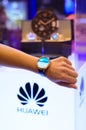 Huawei with Grupo Ayserco launch classical look electronic watch at JoyaMadrid, Madrid Spain. Royalty Free Stock Photo