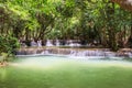 Huay Mae Kamin or Huai Mae Khamin Waterfall at Khuean Srinagarindra National Park or Srinagarind Dam National Park in Kanchanaburi