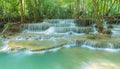 Huay Mae Kamin Waterfall in Kanchanaburi province