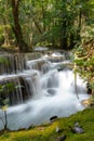 Huay Mae Kamin waterfall in Kanjanaburi, Thailand Royalty Free Stock Photo
