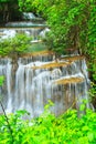 Huay Mae Kamin waterfall, Thailand Royalty Free Stock Photo