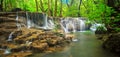 Huay Mae Kamin waterfall, Thailand Royalty Free Stock Photo