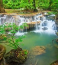 Huay Mae Kamin waterfall, Thailand Royalty Free Stock Photo