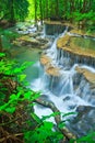 Huay Mae Kamin waterfall, Thailand Royalty Free Stock Photo