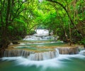 Huay Mae Kamin waterfall, Thailand Royalty Free Stock Photo