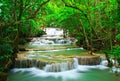 Huay Mae Kamin waterfall, Thailand Royalty Free Stock Photo