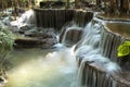 Huay Mae Khamin Waterfall. A beautiful stream waterfall Royalty Free Stock Photo