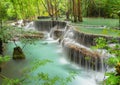 Huay Mae Khamin Waterfall. Nature landscape of Kanchanaburi district in natural area. it is located in Thailand for travel trip on Royalty Free Stock Photo