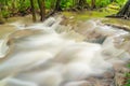 Huay Mae Khamin Waterfall with trees. Nature landscape of Kanchanaburi district in natural area. it is located in Thailand for Royalty Free Stock Photo