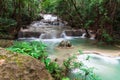 Huay Mae Khamin waterfall in tropical forest, Royalty Free Stock Photo