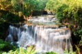 Huay MaeKamin Waterfall is beautiful waterfall in tropical forest, Kanchanaburi province, Thailand