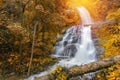 Huay Saai Leung Waterfall is a beautiful Waterfalls in the rain forest jungle Thailand Royalty Free Stock Photo