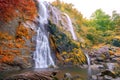 Huay Saai Leung Waterfall is a beautiful Waterfalls in the rain forest jungle Thailand Royalty Free Stock Photo