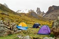 Huayhuash Trek campsite, Peru Royalty Free Stock Photo