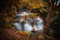Huaymaekamin Waterfall in natural park Royalty Free Stock Photo