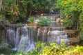 Huaymaekamin Waterfall in Kanchanaburi, Thailand