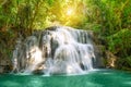 Huaymaekamin Waterfall in Kanchanaburi, Thailand.