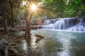 Huaymaekamin Waterfall in Kanchanaburi, Thailand Royalty Free Stock Photo