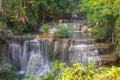 Huaymaekamin Waterfall in Kanchanaburi, Thailand