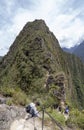 Huayna Picchu mountain, Peru - Ruins of Inca Empire city and Huaynapicchu Mountain, Sacred Valley Royalty Free Stock Photo