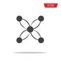 Hub network connection icon vector isolated on background Royalty Free Stock Photo