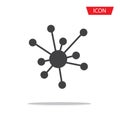 Hub network connection icon vector isolated on background Royalty Free Stock Photo