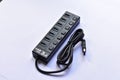Hub six port usb 3.0 with white background