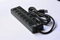 Hub six port usb 3.0 with white background