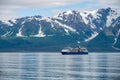 Celebrity Millenium cruise ship sailing away from Hubbard Glacier