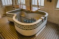 Hubbard Tub with Wooden Patient Lift - Hot Springs National Park Royalty Free Stock Photo