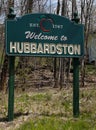 Welcome to Hubbardson, Massachusetts. Royalty Free Stock Photo