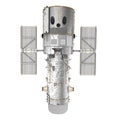 Hubble Space Telescope Isolated On White Backgrouns. 3D Illustration Royalty Free Stock Photo