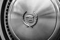 Hubcap of a full-size personal luxury car Cadillac Eldorado. Royalty Free Stock Photo