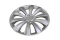 Hubcap on a white background,decoration for car wheels, Silver hub cap Royalty Free Stock Photo