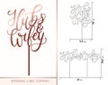 Hubs and wifey hand drawn lettering with bow tie and lashes. Vector illustration for couple mugs, t-shirts, sweaters, pillows, ca