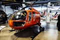 Hubschrauber BO-105 helicopter in the Luftfahrt Aviation Museum, Wernigerode, Germany