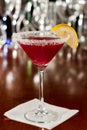 Huckleberry lemon drop martini Royalty Free Stock Photo