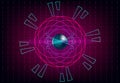 HUD background hi tech hologram. Infographic elements. Atom core