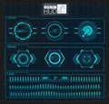 HUD background outer space. Infographic elements.Digital data, business abstract background.