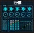 HUD background outer space. Infographic elements.Digital data, business abstract background. Infographic elements. Futuristic us Royalty Free Stock Photo