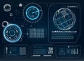 Hud. Modern collection. Future technology display design. Hud technology innovation. Radar icon. Hud set. Hud ui. Royalty Free Stock Photo