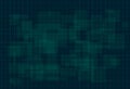 HUD dark green background with thin grid and dots. Design for science theme, artifical intelligence, neural network and