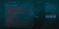 HUD interface elements with part of the code Fortran. Royalty Free Stock Photo