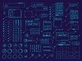 Hud elements. Futuristic technology element, hi tech design. Ui interface digital button, arrows and callout frames tidy Royalty Free Stock Photo
