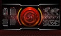 Hud elements,graph.Vector illustration.Head-up display elements for the web. Royalty Free Stock Photo